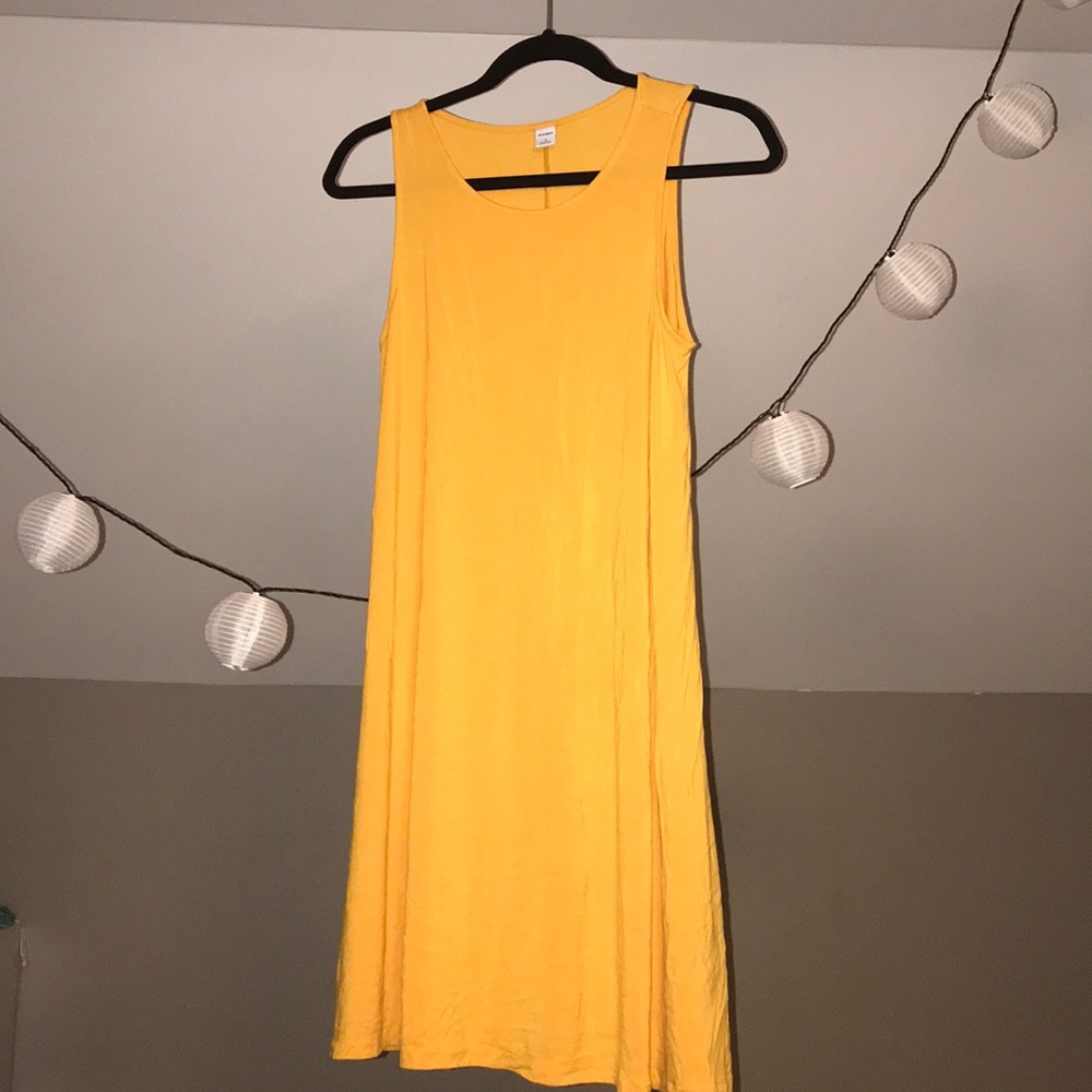 Old Navy Yellow Scoop-Neck Swing Dress